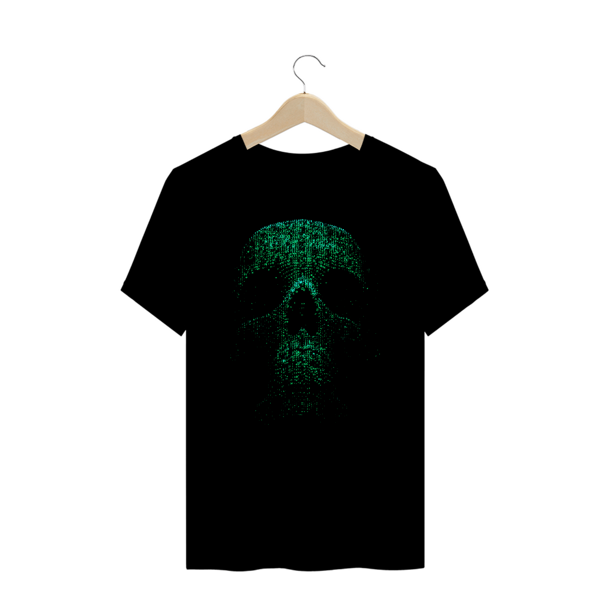 Nome do produto: Camiseta Plus Quality - Binary Skull