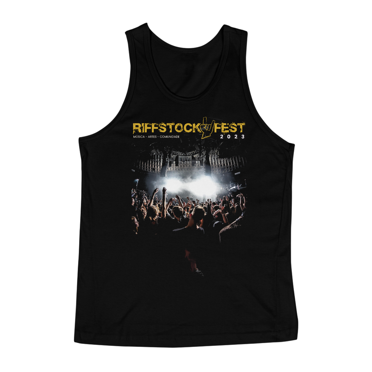 Nome do produto: Camiseta Regata - RiffStock Fest 2023