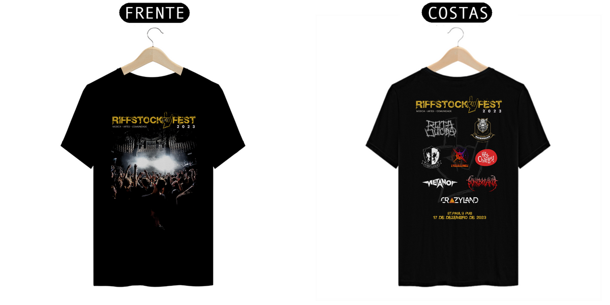 Nome do produto: Camiseta Oficial - RiffStock Fest 2023