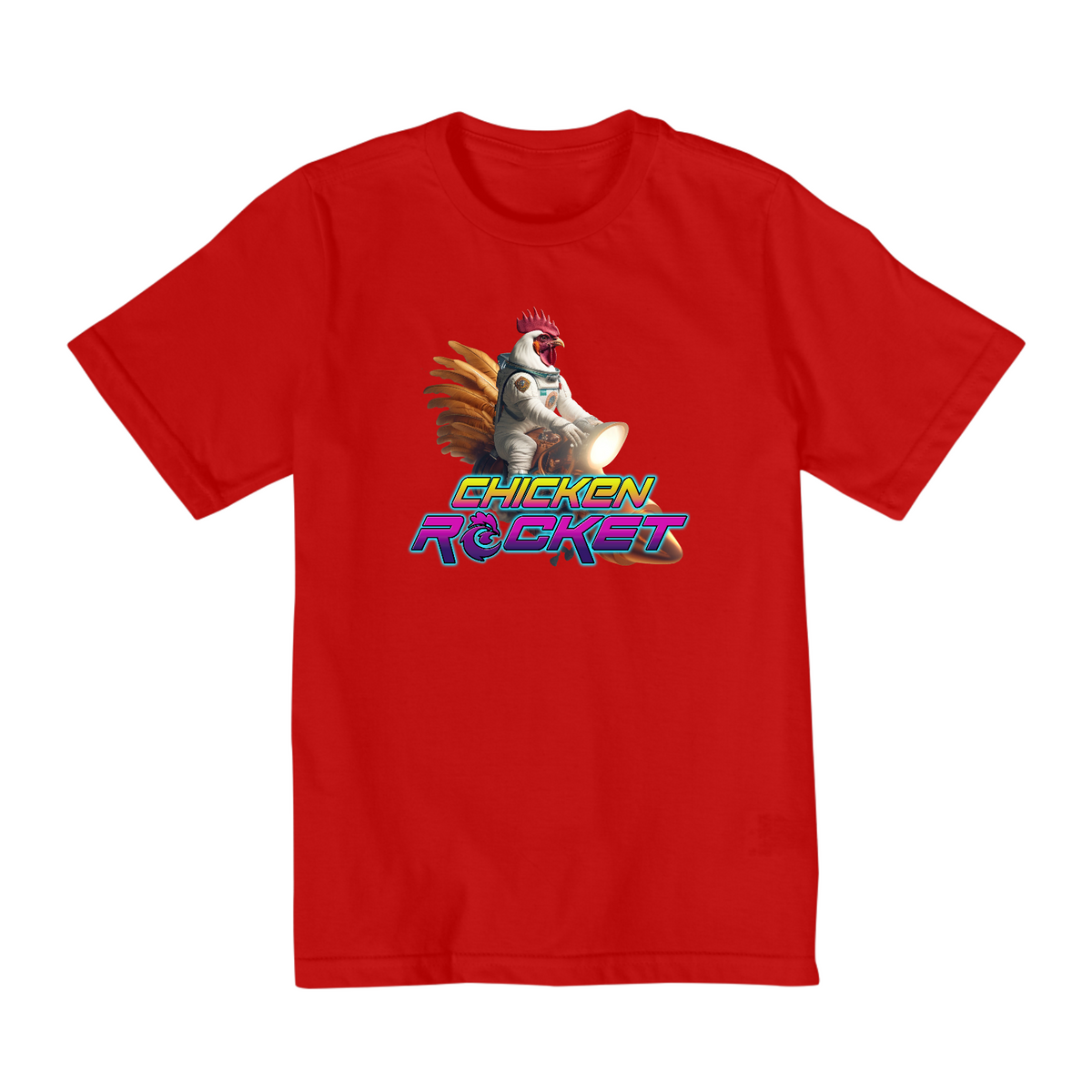 Nome do produto: Camiseta Quality Infantil (2 a 8) - Chicken Rocket