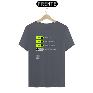 Nome do produtoT-shirt Classic Foco, Motivação, Dedicação, Desculpas Mind7Code