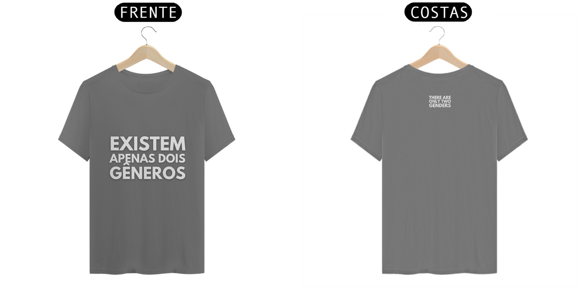 Nome do produto: T-shirt Estonada Existem Apenas Dois Gêneros