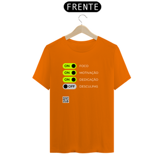 Nome do produtoT-shirt Classic Foco, Motivação, Dedicação, Desculpas Mind7Code