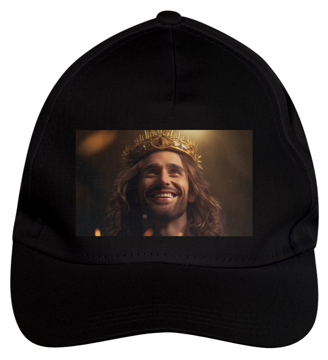 Nome do produto: Boné de Brim Jesus Cristo Coroado Mind7Code