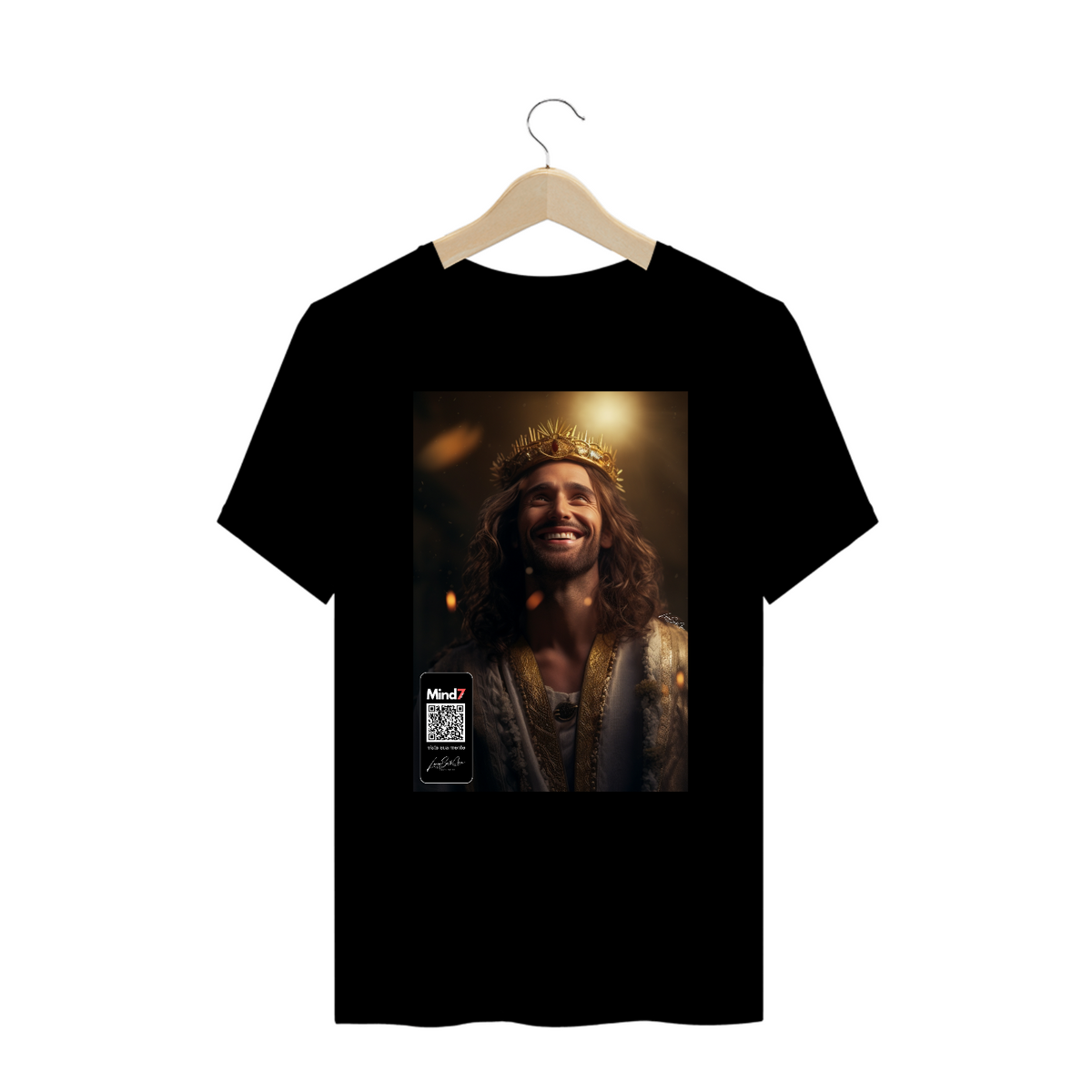 Nome do produto: T-shirt Plus Size Jesus Cristo Rei Mind7Code