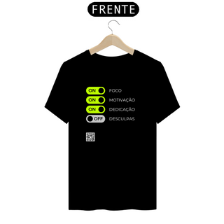 Nome do produtoT-shirt Classic Foco, Motivação, Dedicação, Desculpas Mind7Code