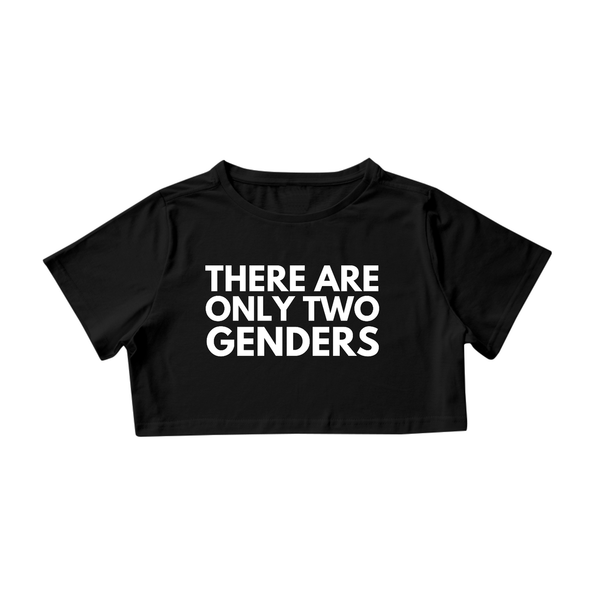 Nome do produto: Camiseta Cropped There Are Only Two Genders