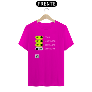 Nome do produtoT-shirt Classic Foco, Motivação, Dedicação, Desculpas Mind7Code