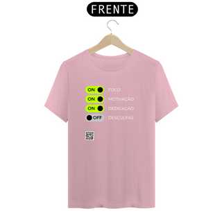 Nome do produtoT-shirt Classic Foco, Motivação, Dedicação, Desculpas Mind7Code