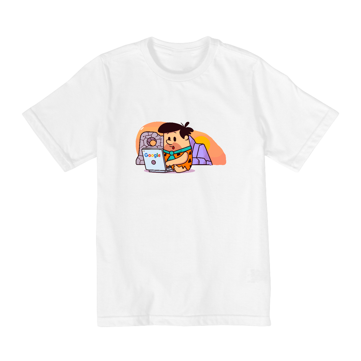 Nome do produto: Camisa Infantil Bedrock Google 