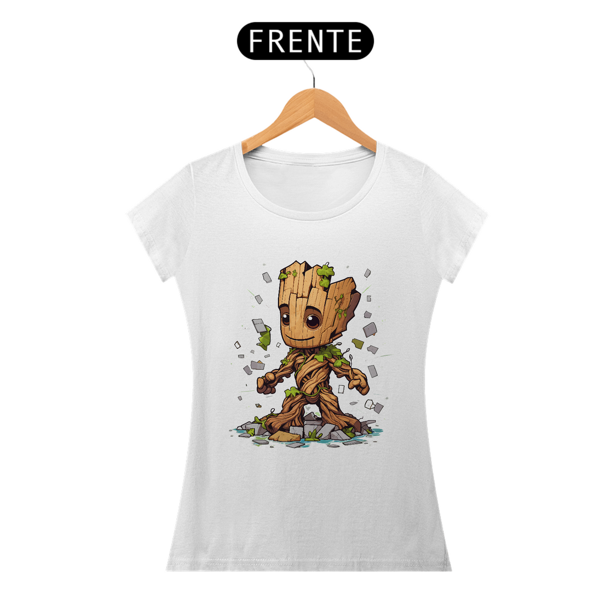 Nome do produto: Camisa Feminina Groot