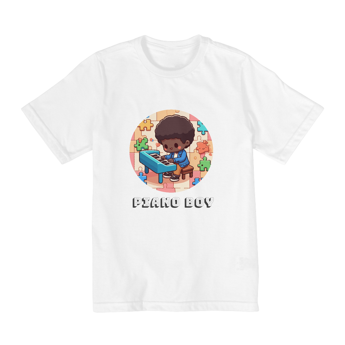 Nome do produto: Camisa infantil Piano Boy