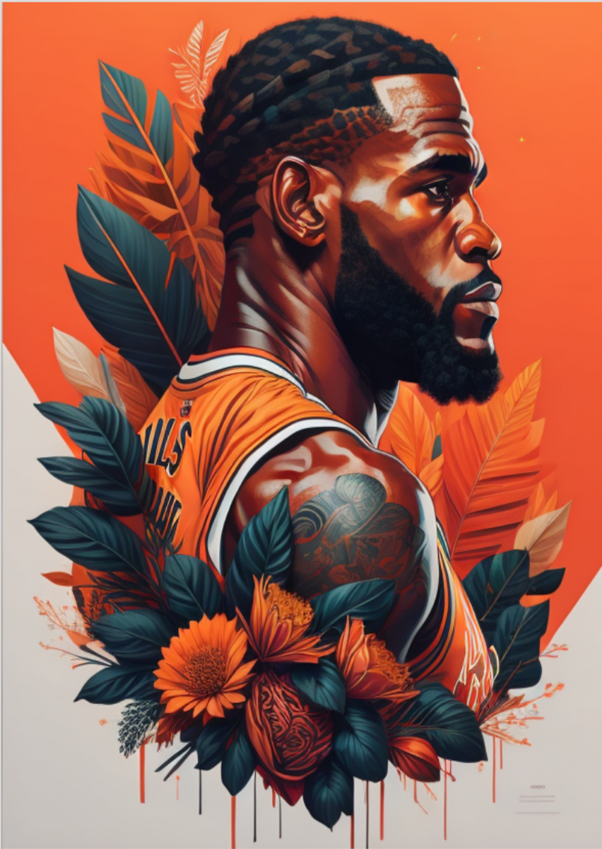 Nome do produto: Pôster LeBron Laranja