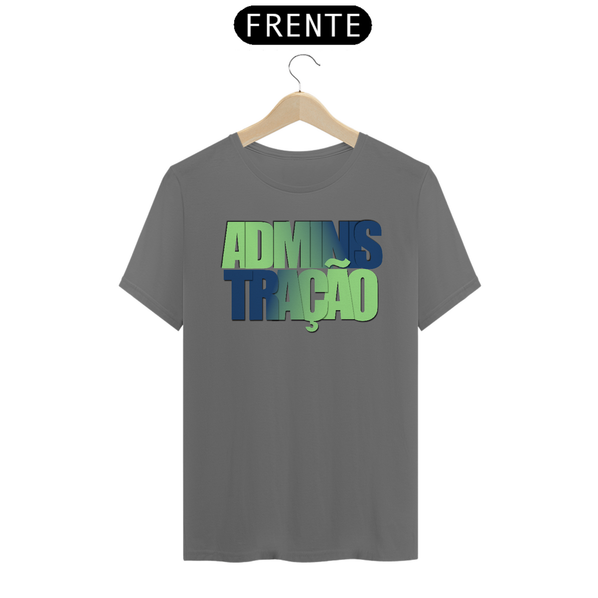 Nome do produto: Camiseta [administração] {cores pastéis} - frente - degradê azul e verde