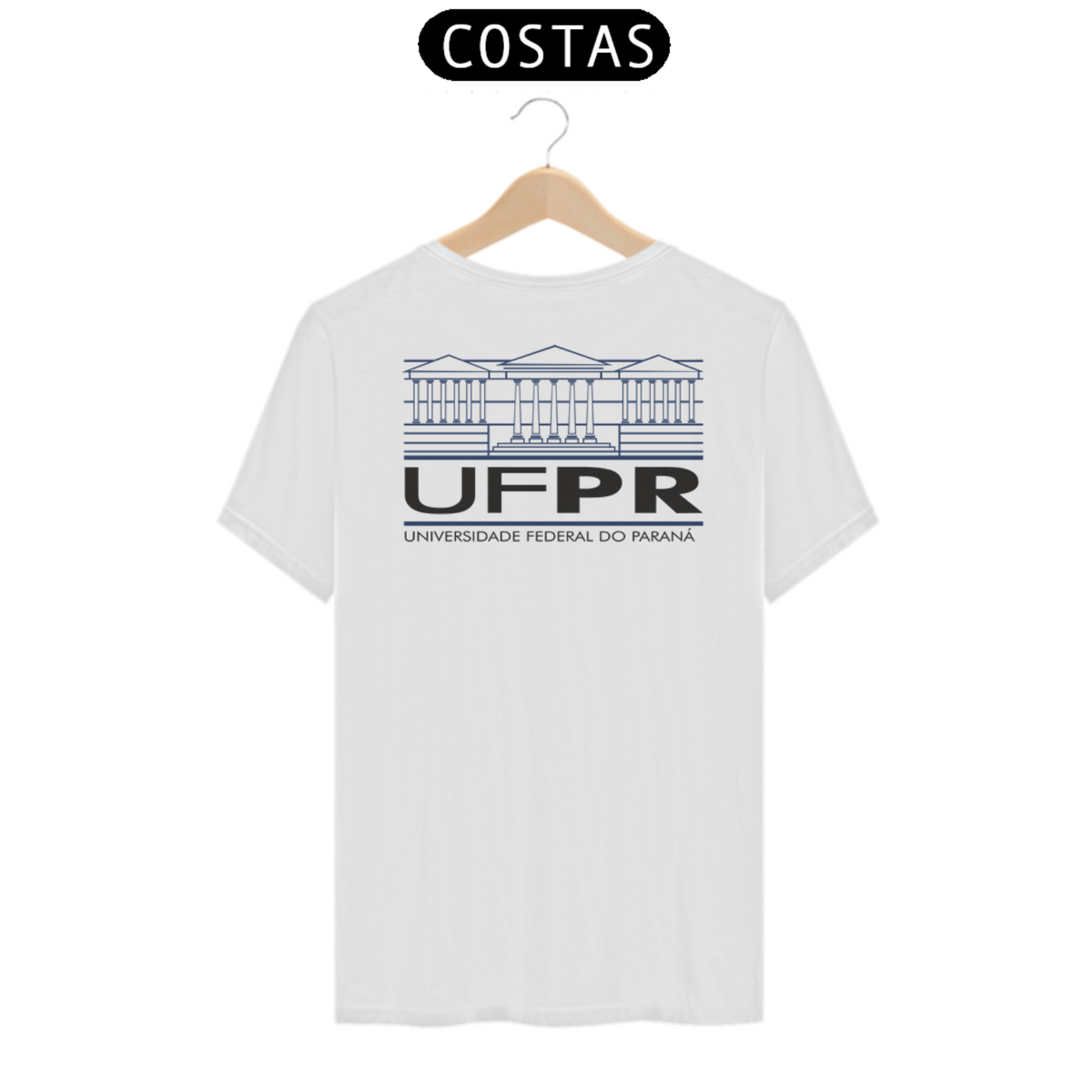 Nome do produto: Camiseta [UFPR] {branca} - costas