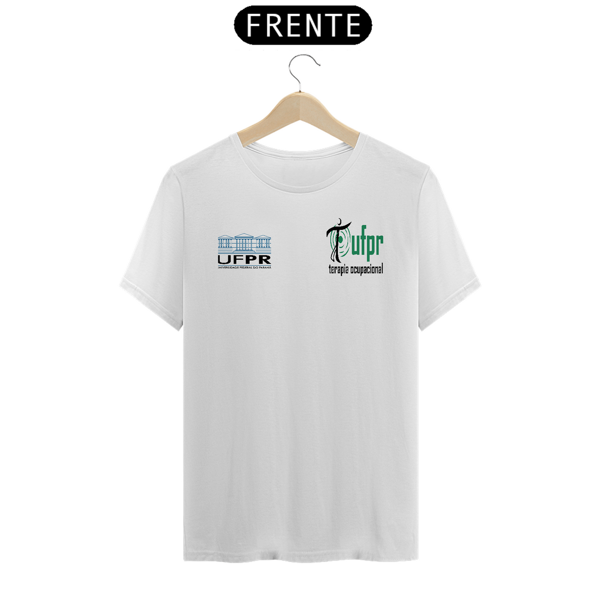 Nome do produto: Camiseta [terapia ocupacional UFPR] {branco} - frente - logo do curso