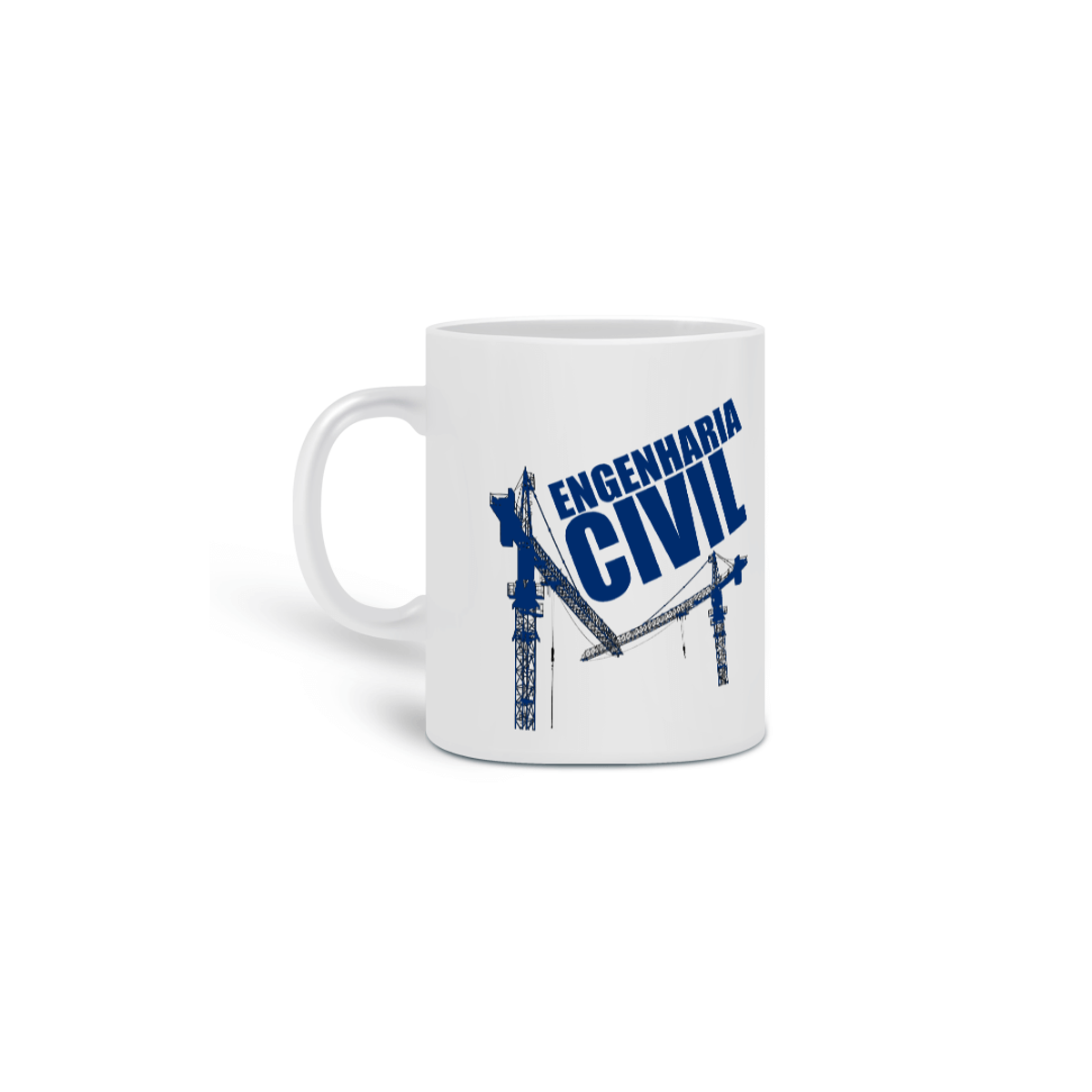 Nome do produto: Caneca simples [engenharia civil] {branca} - guindastes