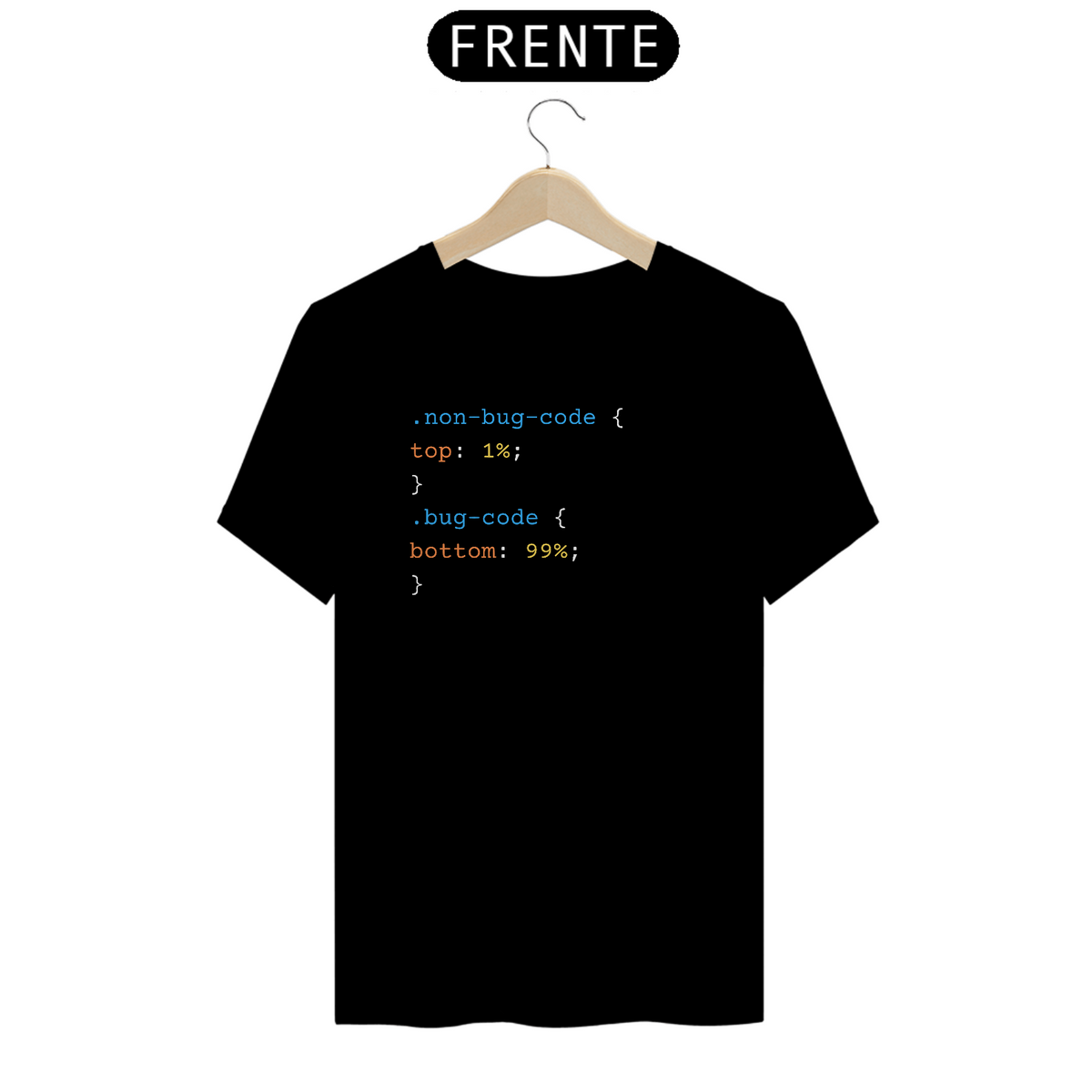 Nome do produto: Camiseta [tecnologia] {cores diversas} - frente - non-bug-code