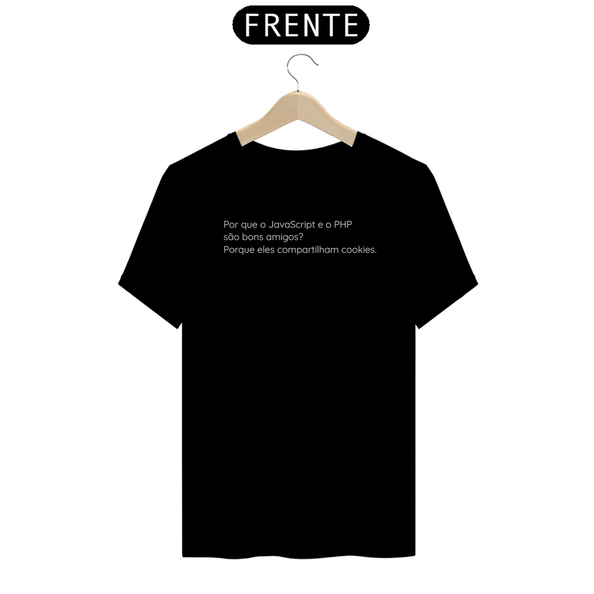 Nome do produto: Camiseta [tecnologia] {cores diversas} - frente - JavaScript e PHP