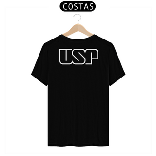 Camiseta [USP] {cores diversas} - costas - logo branca