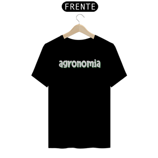 Camiseta [agronomia] {preto, verde, cinza, branco} - frente - letras em relevo