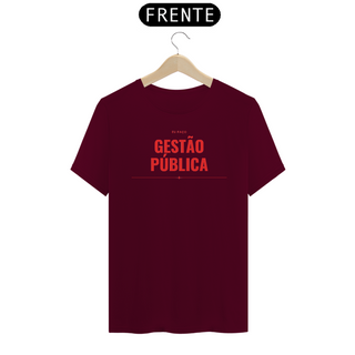 Nome do produtoCamiseta [gestão pública] {cores diversas} - frente - eu faço gestão pública