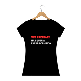 Camiseta feminina Vim Treinar