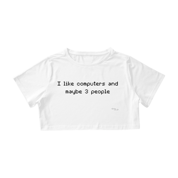 I like computers and maybe 3 people - white