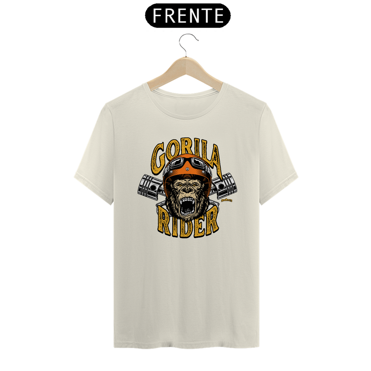 Nome do produto: CAMISETA MASCULINA QA GORILA RIDER - TSHIRT PIMA