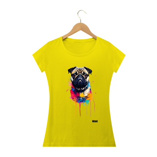 Nome do produtoPintura de Pug / T-shirt Woman Pug