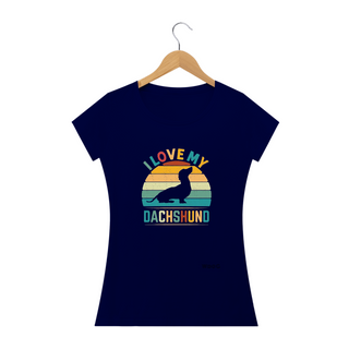 Nome do produtoEu amo meu Dachshund / T-shirt Women Dachshund
