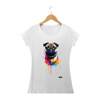 Nome do produtoPintura de Pug / T-shirt Woman Pug