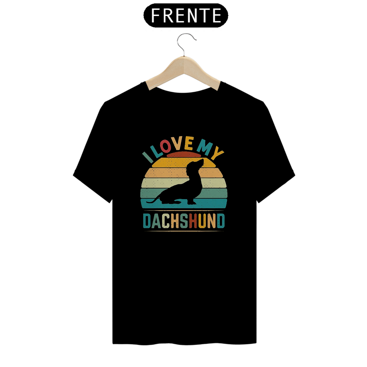 Nome do produto: Eu amo meu Dachshund / T-shirt Dachshund