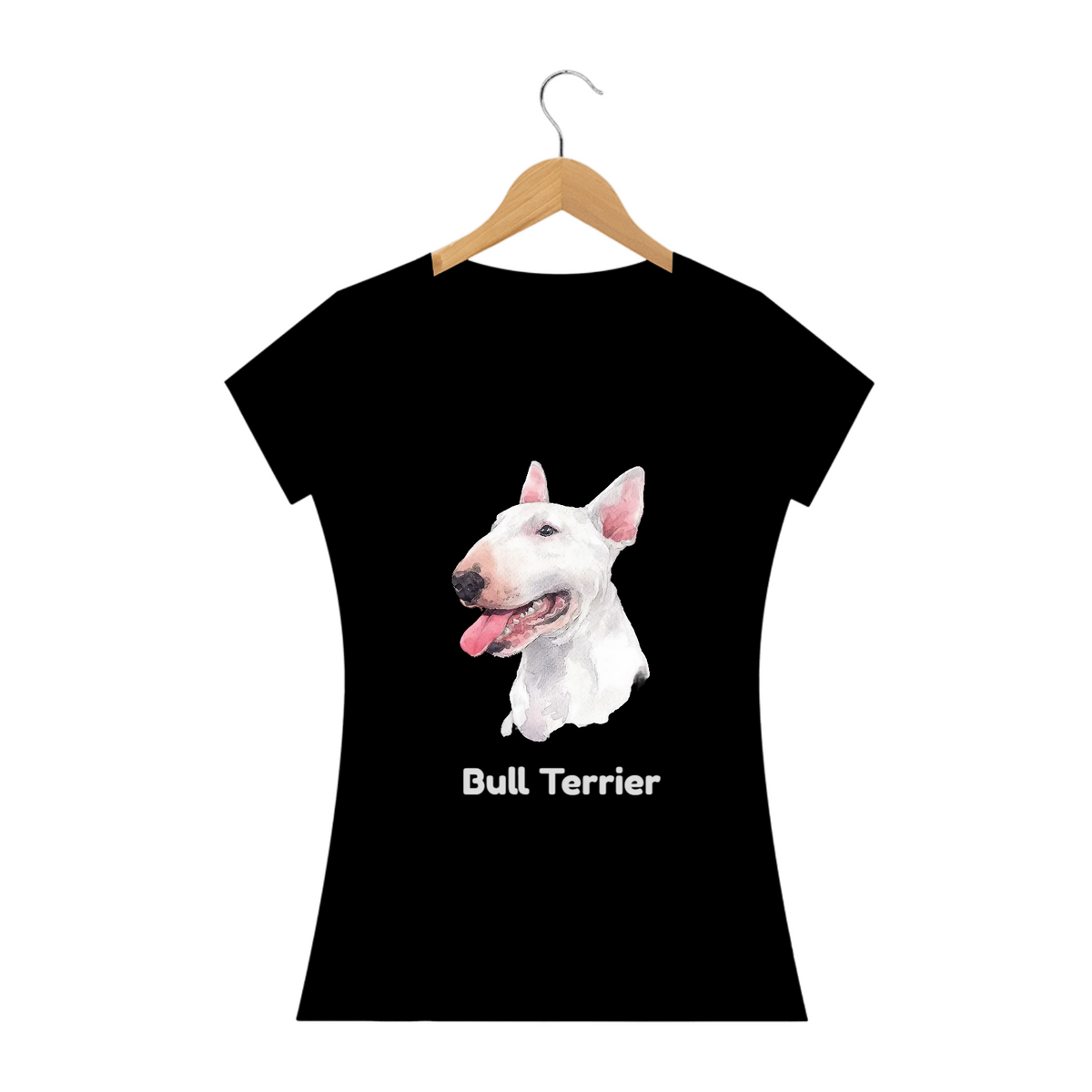 Nome do produto: Bull Terrier Branco / T-shirt Women Bull Terrier White