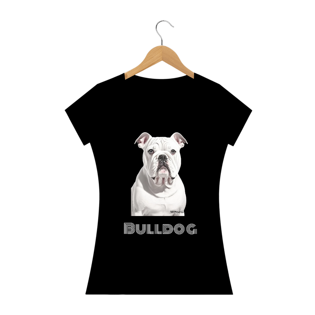 Nome do produto: Bulldog Branco / T-shirt Women Bulldog White