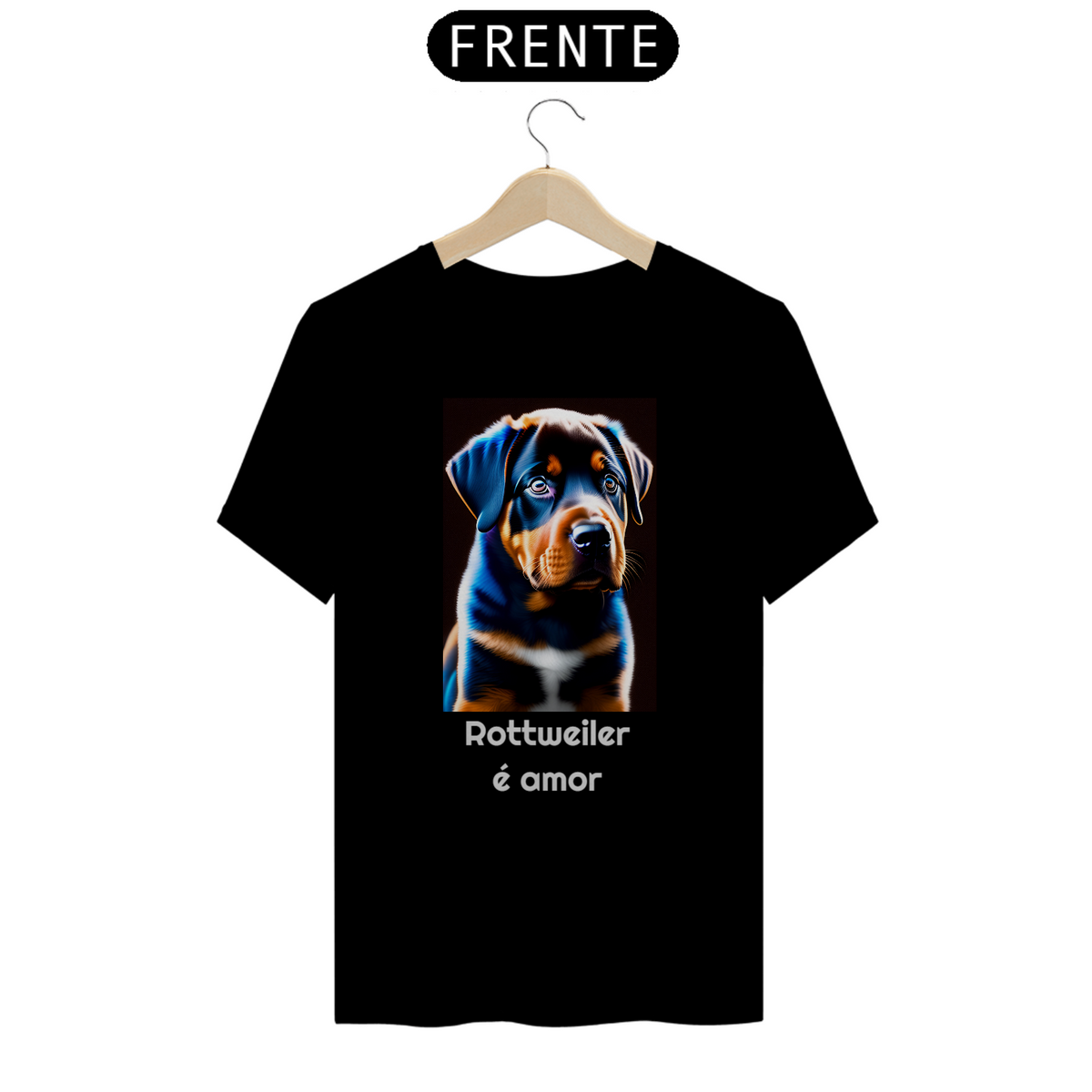 Nome do produto: Rottweiler é amor / T-shirt Rottweiler