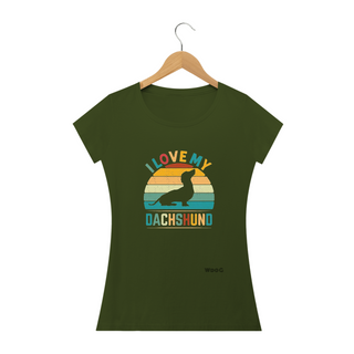 Nome do produtoEu amo meu Dachshund / T-shirt Women Dachshund