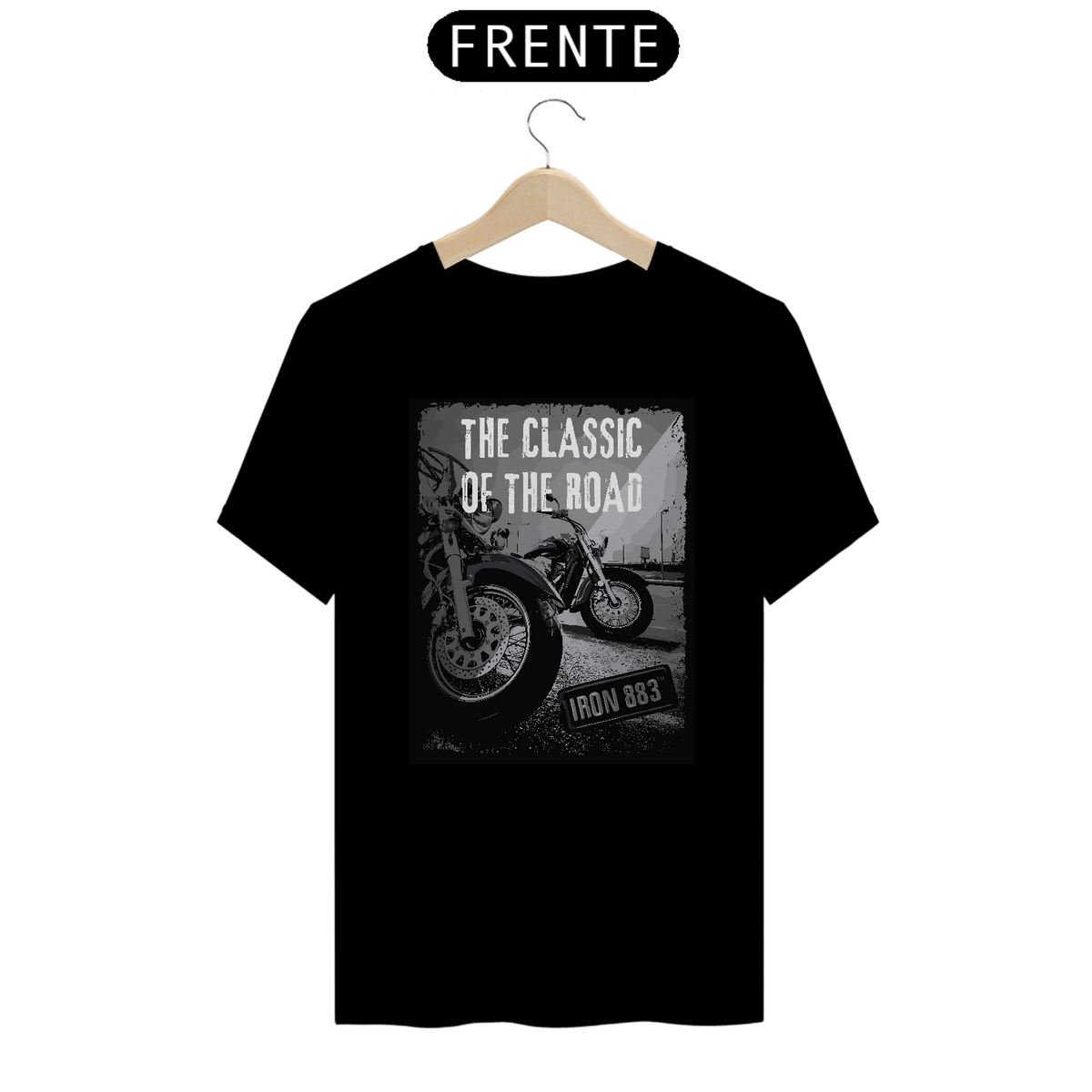 Nome do produto: T-SHIRT CLASSIC - BORN TO ROCK, BORN TO ROAD