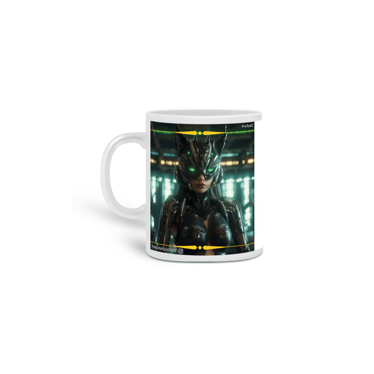 Nome do produto: Caneca Universos Paralelos: Catwoman Cyberpunk