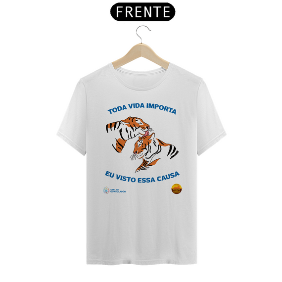 Irmãos Tigres carinho - Toda a Vida Importa (camiseta branca)