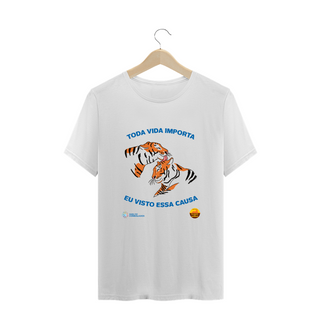 T - Shirt Plus Size - Tigres carinho - Toda vida importa (branca)