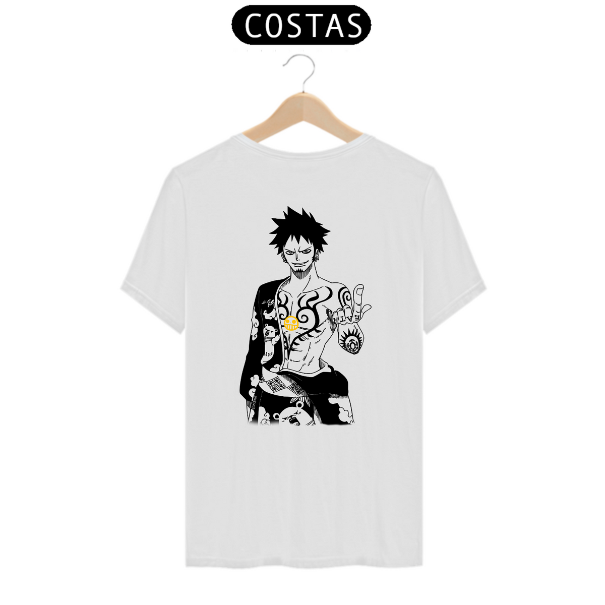 Nome do produto: Trafalgar Law - One Piece (estampa nas costas)