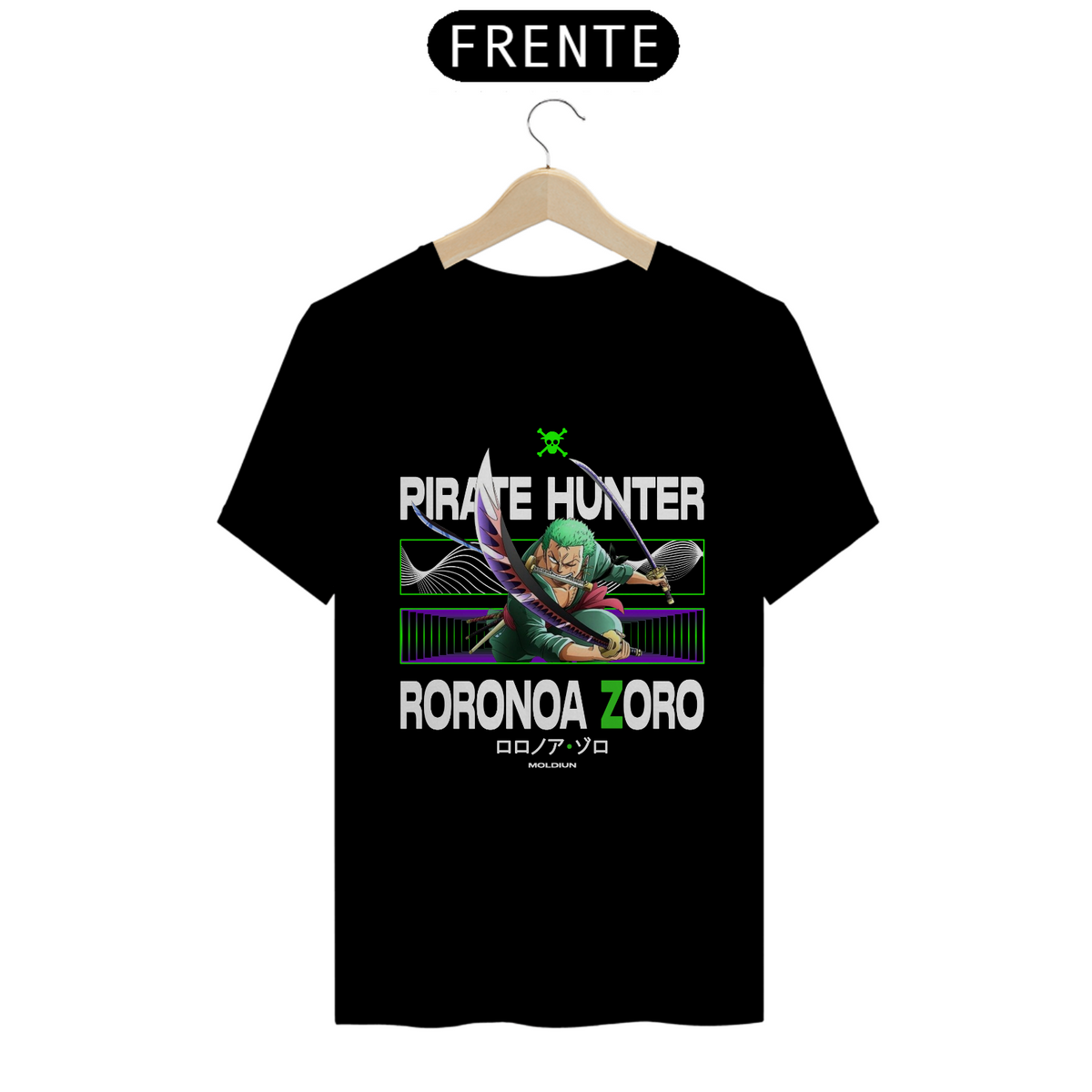 Nome do produto: Roronoa Zoro - One Piece (estampa na frente)