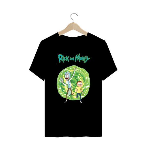 Camiseta Rick and Morty Clássica Plus Size Oversized 100% Algodão
