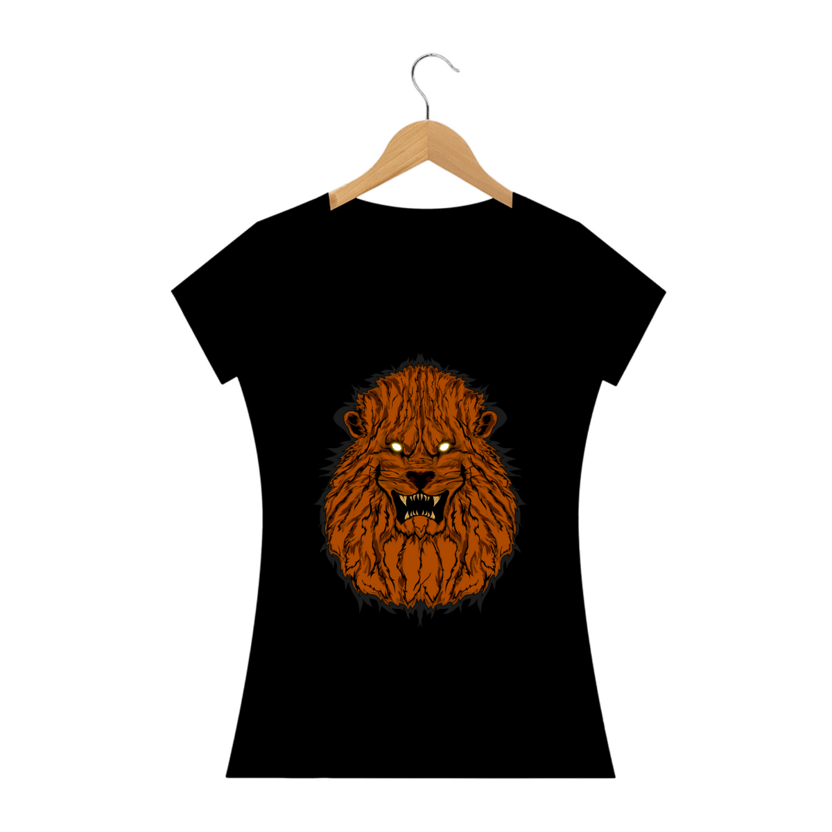 Nome do produto: T-shirt - baby look - Leão