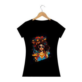 Camiseta Feminina Mulher Afro com Borboletas: Uma Explosão de Estilos Artísticos