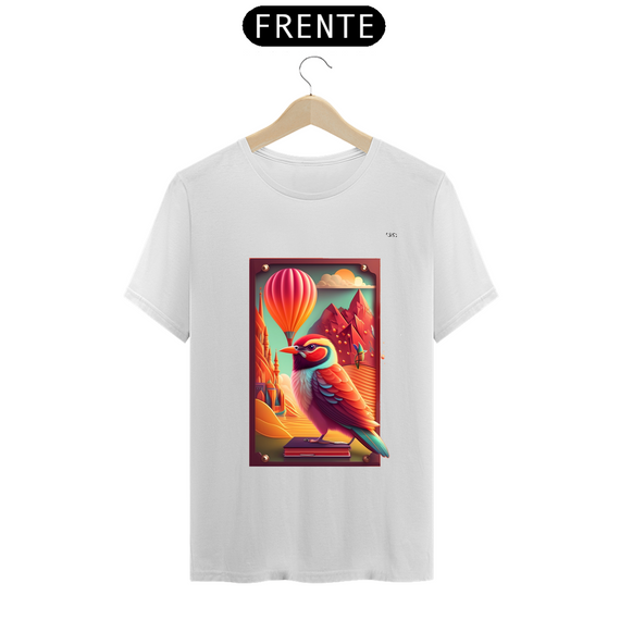 Camisa estampa bird artistic design