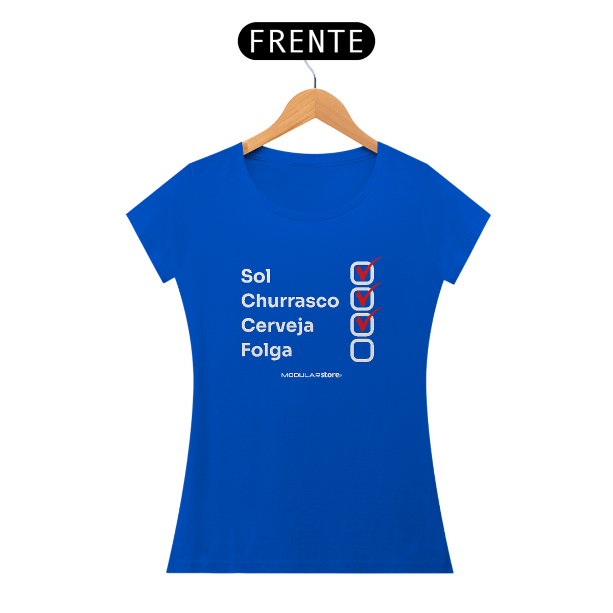 Nome do produto: Camiseta Feminina Checklist do Fim de Semana