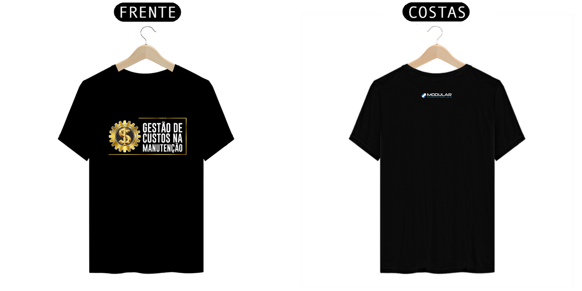 Nome do produto: T-Shirt Prime Gestão de Custos na Manutenção Preta