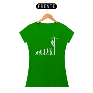 Nome do produtoCamiseta Feminina Evolução Eletricista